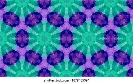 Diseño geométrico, mosaico de un kaleidoscopio vector, fondo mosaico abstracto, fondo futurista colorido, patrón triangular geométrico. Textura mosaica. Efecto de vidrio manchado. Vector EPS 10