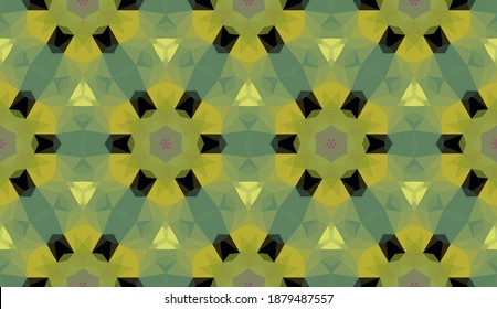 Geometric design, Mosaic of a vector kaleidoscope, abstract Mosaic Background, colorful Futuristic Background, geometric Triangular Pattern. Mosaic texture. Stained glass effect. EPS 10 Vector