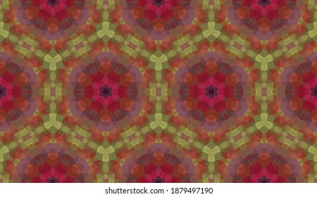 Geometrisches Design, Mosaik eines Vektorkalidoskops, abstrakter Mosaikhintergrund, bunter Futuristischer Hintergrund, geometrisches Dreiecksmuster. Mosaikstruktur. Festgestellter Glaseffekt. EPS10-Vektorgrafik