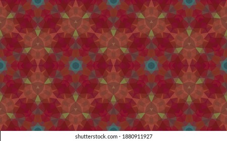 Diseño geométrico, mosaico de un kaleidoscopio vector, fondo mosaico abstracto, fondo futurista colorido, patrón triangular geométrico. Textura mosaica. Efecto de vidrio manchado. Vector EPS 10