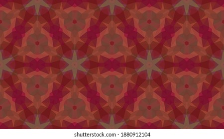 Diseño geométrico, mosaico de un kaleidoscopio vector, fondo mosaico abstracto, fondo futurista colorido, patrón triangular geométrico. Textura mosaica. Efecto de vidrio manchado. Vector EPS 10