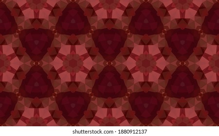 Geometrisches Design, Mosaik eines Vektorkalidoskops, abstrakter Mosaikhintergrund, bunter Futuristischer Hintergrund, geometrisches Dreiecksmuster. Mosaikstruktur. Festgestellter Glaseffekt. EPS10-Vektorgrafik