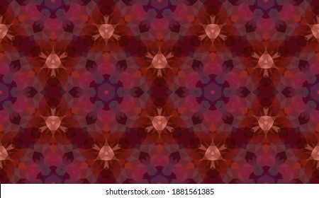Diseño geométrico, mosaico de un kaleidoscopio vector, fondo mosaico abstracto, fondo futurista colorido, patrón triangular geométrico. Textura mosaica. Efecto de vidrio manchado. Vector EPS 10