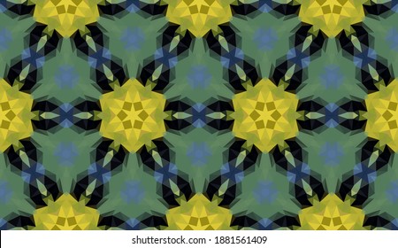 Geometric design, Mosaic of a vector kaleidoscope, abstract Mosaic Background, colorful Futuristic Background, geometric Triangular Pattern. Mosaic texture. Stained glass effect. EPS 10 Vector