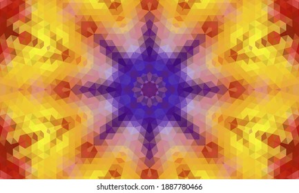 Geometric design, Mosaic of a vector kaleidoscope, abstract Mosaic Background, colorful Futuristic Background, geometric Triangular Pattern. Mosaic texture. Stained glass effect. EPS 10 Vector