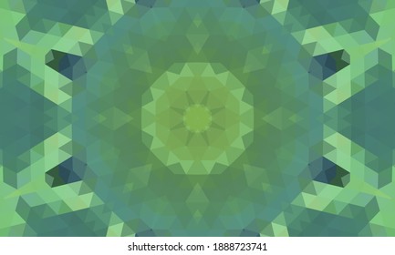 Diseño geométrico, mosaico de un kaleidoscopio vector, fondo mosaico abstracto, fondo futurista colorido, patrón triangular geométrico. Textura mosaica. Efecto de vidrio manchado. Vector EPS 10