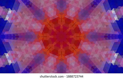 Geometric design, Mosaic of a vector kaleidoscope, abstract Mosaic Background, colorful Futuristic Background, geometric Triangular Pattern. Mosaic texture. Stained glass effect. EPS 10 Vector