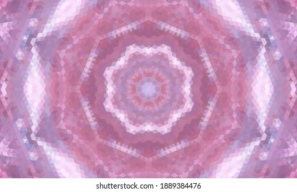 Geometrisches Design, Mosaik eines Vektorkalidoskops, abstrakter Mosaikhintergrund, bunter Futuristischer Hintergrund, geometrisches Dreiecksmuster. Mosaikstruktur. Festgestellter Glaseffekt. EPS10-Vektorgrafik