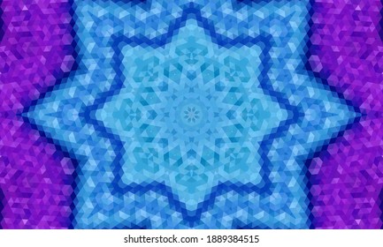 Geometric design, Mosaic of a vector kaleidoscope, abstract Mosaic Background, colorful Futuristic Background, geometric Triangular Pattern. Mosaic texture. Stained glass effect. EPS 10 Vector