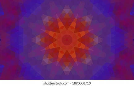 Diseño geométrico, mosaico de un kaleidoscopio vector, fondo mosaico abstracto, fondo futurista colorido, patrón triangular geométrico. Textura mosaica. Efecto de vidrio manchado. Vector EPS 10