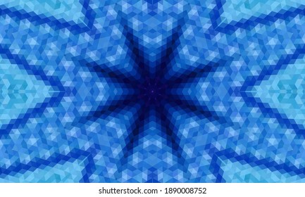 Geometric design, Mosaic of a vector kaleidoscope, abstract Mosaic Background, colorful Futuristic Background, geometric Triangular Pattern. Mosaic texture. Stained glass effect. EPS 10 Vector