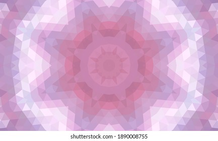 Geometrisches Design, Mosaik eines Vektorkalidoskops, abstrakter Mosaikhintergrund, bunter Futuristischer Hintergrund, geometrisches Dreiecksmuster. Mosaikstruktur. Festgestellter Glaseffekt. EPS10-Vektorgrafik