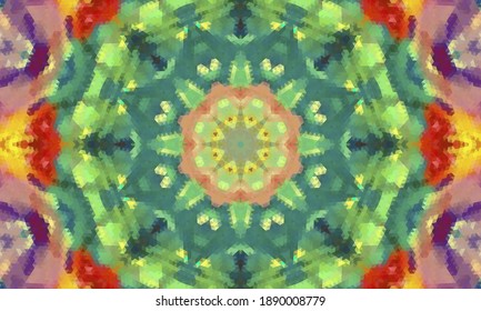 Diseño geométrico, mosaico de un kaleidoscopio vector, fondo mosaico abstracto, fondo futurista colorido, patrón triangular geométrico. Textura mosaica. Efecto de vidrio manchado. Vector EPS 10