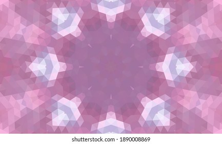 Geometrisches Design, Mosaik eines Vektorkalidoskops, abstrakter Mosaikhintergrund, bunter Futuristischer Hintergrund, geometrisches Dreiecksmuster. Mosaikstruktur. Festgestellter Glaseffekt. EPS10-Vektorgrafik