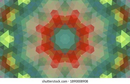 Geometric design, Mosaic of a vector kaleidoscope, abstract Mosaic Background, colorful Futuristic Background, geometric Triangular Pattern. Mosaic texture. Stained glass effect. EPS 10 Vector