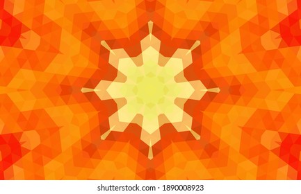 Diseño geométrico, mosaico de un kaleidoscopio vector, fondo mosaico abstracto, fondo futurista colorido, patrón triangular geométrico. Textura mosaica. Efecto de vidrio manchado. Vector EPS 10