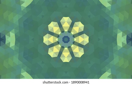 Diseño geométrico, mosaico de un kaleidoscopio vector, fondo mosaico abstracto, fondo futurista colorido, patrón triangular geométrico. Textura mosaica. Efecto de vidrio manchado. Vector EPS 10