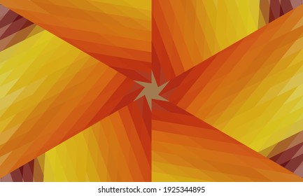 Geometrisches Design, Mosaik eines Vektorkalidoskops, abstrakter Mosaikhintergrund, bunter Futuristischer Hintergrund, geometrisches Dreiecksmuster. Mosaikstruktur. Festgestellter Glaseffekt. EPS10-Vektorgrafik