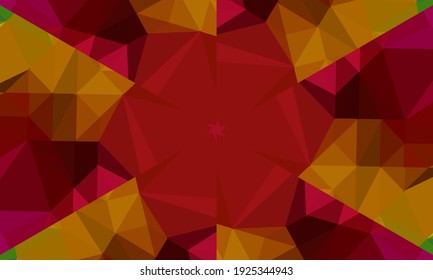 Geometric design, Mosaic of a vector kaleidoscope, abstract Mosaic Background, colorful Futuristic Background, geometric Triangular Pattern. Mosaic texture. Stained glass effect. EPS 10 Vector