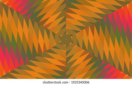Geometrisches Design, Mosaik eines Vektorkalidoskops, abstrakter Mosaikhintergrund, bunter Futuristischer Hintergrund, geometrisches Dreiecksmuster. Mosaikstruktur. Festgestellter Glaseffekt. EPS10-Vektorgrafik