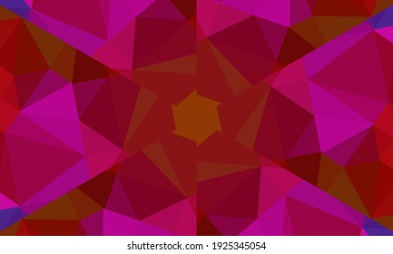 Geometric design, Mosaic of a vector kaleidoscope, abstract Mosaic Background, colorful Futuristic Background, geometric Triangular Pattern. Mosaic texture. Stained glass effect. EPS 10 Vector