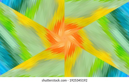 Diseño geométrico, mosaico de un kaleidoscopio vector, fondo mosaico abstracto, fondo futurista colorido, patrón triangular geométrico. Textura mosaica. Efecto de vidrio manchado. Vector EPS 10