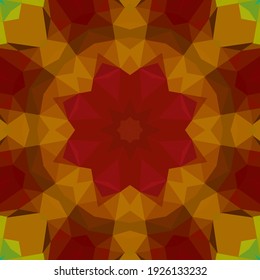 Geometric design, Mosaic of a vector kaleidoscope, abstract Mosaic Background, colorful Futuristic Background, geometric Triangular Pattern. Mosaic texture. Stained glass effect. Vector.
