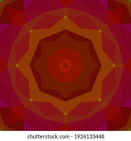 Geometrisches Design, Mosaik eines Vektorkalidoskops, abstrakter Mosaikhintergrund, bunter Futuristischer Hintergrund, geometrisches Dreiecksmuster. Mosaikstruktur. Festgestellter Glaseffekt. Vektorgrafik.
