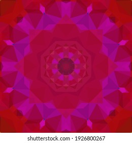 Diseño geométrico, mosaico de un kaleidoscopio vector, fondo mosaico abstracto, fondo futurista colorido, patrón triangular geométrico. Textura mosaica. Efecto de vidrio manchado. 10 Vector EPS.