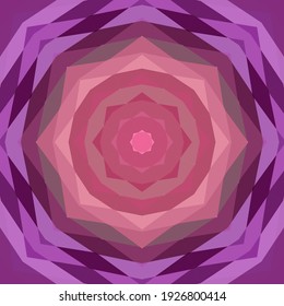 Geometrisches Design, Mosaik eines Vektorkalidoskops, abstrakter Mosaikhintergrund, bunter Futuristischer Hintergrund, geometrisches Dreiecksmuster. Mosaikstruktur. Festgestellter Glaseffekt. 10 EPS Vektor.