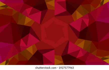 Geometric design, Mosaic of a vector kaleidoscope, abstract Mosaic Background, colorful Futuristic Background, geometric Triangular Pattern. Mosaic texture. Stained glass effect. Vector.