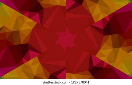 Geometric design, Mosaic of a vector kaleidoscope, abstract Mosaic Background, colorful Futuristic Background, geometric Triangular Pattern. Mosaic texture. Stained glass effect. Vector.