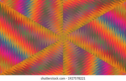 Geometric design, Mosaic of a vector kaleidoscope, abstract Mosaic Background, colorful Futuristic Background, geometric Triangular Pattern. Mosaic texture. Stained glass effect. Vector.