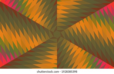 Diseño geométrico, mosaico de un kaleidoscopio vector, fondo mosaico abstracto, fondo futurista colorido, patrón triangular geométrico. Textura mosaica. Efecto de vidrio manchado. Vector.