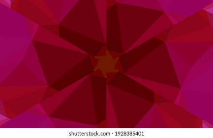 Diseño geométrico, mosaico de un kaleidoscopio vector, fondo mosaico abstracto, fondo futurista colorido, patrón triangular geométrico. Textura mosaica. Efecto de vidrio manchado. Vector.