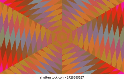 Geometric design, Mosaic of a vector kaleidoscope, abstract Mosaic Background, colorful Futuristic Background, geometric Triangular Pattern. Mosaic texture. Stained glass effect. Vector.