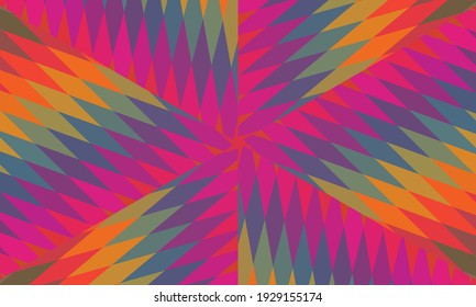 Diseño geométrico, mosaico de un kaleidoscopio vector, fondo mosaico abstracto, fondo futurista colorido, patrón triangular geométrico. Textura mosaica. Efecto de vidrio manchado. Vector.