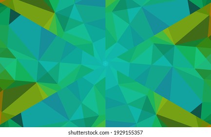 Diseño geométrico, mosaico de un kaleidoscopio vector, fondo mosaico abstracto, fondo futurista colorido, patrón triangular geométrico. Textura mosaica. Efecto de vidrio manchado. Vector.