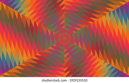 Geometric design, Mosaic of a vector kaleidoscope, abstract Mosaic Background, colorful Futuristic Background, geometric Triangular Pattern. Mosaic texture. Stained glass effect. Vector.