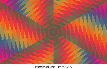 Geometric design, Mosaic of a vector kaleidoscope, abstract Mosaic Background, colorful Futuristic Background, geometric Triangular Pattern. Mosaic texture. Stained glass effect. Vector.