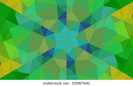 Geometric design, Mosaic of a vector kaleidoscope, abstract Mosaic Background, colorful Futuristic Background, geometric Triangular Pattern. Mosaic texture. Stained glass effect. Vector.
