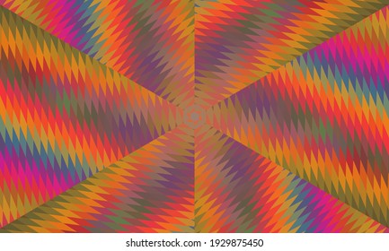 Diseño geométrico, mosaico de un kaleidoscopio vector, fondo mosaico abstracto, fondo futurista colorido, patrón triangular geométrico. Textura mosaica. Efecto de vidrio manchado. Vector.