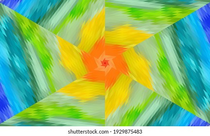 Geometric design, Mosaic of a vector kaleidoscope, abstract Mosaic Background, colorful Futuristic Background, geometric Triangular Pattern. Mosaic texture. Stained glass effect. Vector.