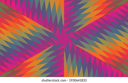 Diseño geométrico, mosaico de un kaleidoscopio vector, fondo mosaico abstracto, fondo futurista colorido, patrón triangular geométrico. Textura mosaica. Efecto de vidrio manchado. Vector.