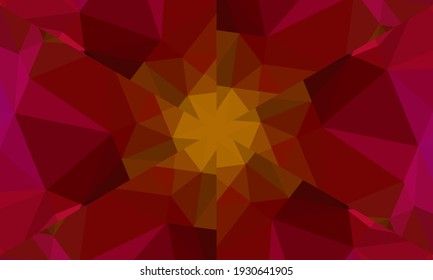 Geometric design, Mosaic of a vector kaleidoscope, abstract Mosaic Background, colorful Futuristic Background, geometric Triangular Pattern. Mosaic texture. Stained glass effect. Vector.