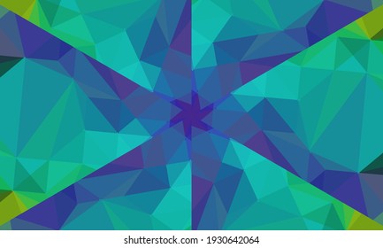 Geometric design, Mosaic of a vector kaleidoscope, abstract Mosaic Background, colorful Futuristic Background, geometric Triangular Pattern. Mosaic texture. Stained glass effect. Vector.