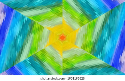 Geometric design, Mosaic of a vector kaleidoscope, abstract Mosaic Background, colorful Futuristic Background, geometric Triangular Pattern. Mosaic texture. Stained glass effect. Vector.
