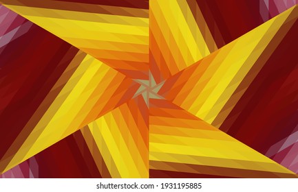 Geometrisches Design, Mosaik eines Vektorkalidoskops, abstrakter Mosaikhintergrund, bunter Futuristischer Hintergrund, geometrisches Dreiecksmuster. Mosaikstruktur. Festgestellter Glaseffekt. Vektorgrafik.