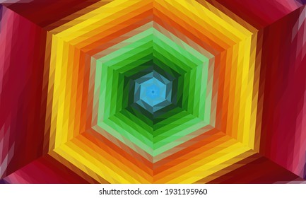 Geometric design, Mosaic of a vector kaleidoscope, abstract Mosaic Background, colorful Futuristic Background, geometric Triangular Pattern. Mosaic texture. Stained glass effect. Vector.