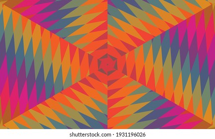 Geometric design, Mosaic of a vector kaleidoscope, abstract Mosaic Background, colorful Futuristic Background, geometric Triangular Pattern. Mosaic texture. Stained glass effect. Vector.